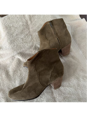 Isabel Marant Dewina Suede Dicker Ankle Boots Booties Tan Brown Suede Womens 38